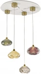 Подвесной светильник Odeon Light Mela 7043/4L бордовый/бронз/металл/стекло LED 4W 3000K 220V (на проводе, круглые)