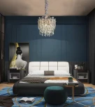 Подвесная люстра Fluorite Constancia FL1063-5P (220V, хрусталь, на цепи)