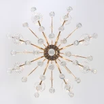 Подвесная люстра Eurosvet Collana 10096/8 золото/прозрачный хрусталь Strotskis