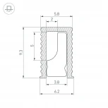 Профиль SL-MINI-6-H9-2000 ANOD OLIVE GREY (Arlight, Алюминий) 038203