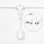 Белт-Лайт UNIBELT 10м, Провод Белый Каучук, Шаг 50 см, 20 Подвесных Патронов, IP65