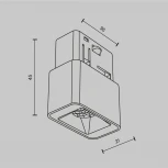 Трековый светильник магнитный 48V Maytoni Points S TR100-2-2W4K-S-B (LED)