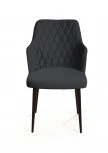 Стул с подлокотниками Hunt ромб, бархат 03 / чёрный конус Top Concept 80742