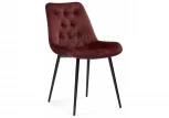 Стул Woodville на металлокаркасе Гояр винный / черный глянец 464210