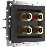 Акустическая розетка (черный матовый) Werkel W1185008 (a051614)