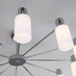 Потолочная люстра Wi-Fi на штанге Eurosvet Vegga 70160/12 хром (220V, управление смартфоном, голосовое управление, умный дом - Minimir Home, Алиса, Маруся, Салют)