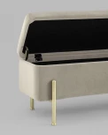 Банкетка Stool Group Болейн с ящиком велюр бежевый УТ000025570