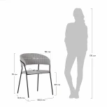 Стул Turin бирюзовый с золотыми ножками