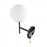 Бра Lumion Elrona 8375/1W черный/латунь/белый, металл/стекло E27 60W 220V