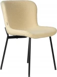 Стул обеденный Dobrin MILO (черные ножки, кремовый букле (UF992-02))