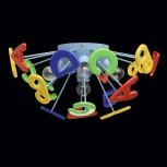 Потолочный светильник круглый MW-Light Улыбка 365013705 (для детской, 220V, буквы)