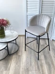 Полубарный стул WENDY BLUVEL-03 LIGHT GREY (H=65), велюр