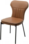 Стул CORDA MA-4/MA-7 коньяк/темно-серый кант, PU / черный каркас M-City 629M04947
