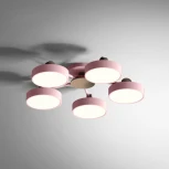 Потолочная люстра Move 5 Pink Imperiumloft Move_01 (178251-26) (LED, 220V, пульт управления, круглые)