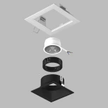 Встраиваемый светильник под LED модуль/ламп МR16 Lightstar Domino D51607BMOD (220V)