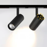 Трековый магнитный светильник 48V iLedex Vision48/22 SMART 4822-007-D75-30W-38DG-BK (регулировка яркости, управление смартфоном, умный дом - Алиса, круглые)