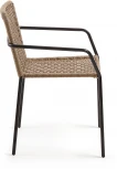 Стул уличный La Forma (ex Julia Grup) Ellen (Коричневый,Бежевый,Черный/ Сталь,Веревка)