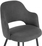 Стул Woodville на металлокаркасе Гутрид прошивка ромбы сзади темно-серый / черный 504182