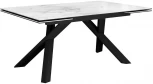Стол DikLine KX160 мрамор белый ,опоры черные
