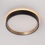 Настенно-потолочный светильник с подсветкой Черный+Золото Citilux Etalon CL750181 (LED, 220V, круглые, IP40)