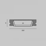 Алюминиевый профиль накладной 23x6 Maytoni Led Strip ALM002S-2M