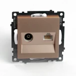 ТВ-розетка (шампань) Stekker Катрин 49184