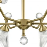 Потолочная люстра на штанге Lumion Aurica 8046/6C латунь/прозрачное стекло Е14 6*40W 220V