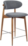 Стул Bradex Home полубарный Lucas темно-серый букле с ножками цвета орех (RF 0551)