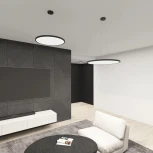 Потолочный светильник круглый Denkirs Thin DK6520-BK (LED, 220V, круглые, IP40)