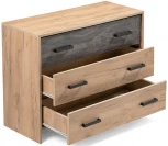 Комод Woodville Taika дуб золотой / камень темный 499622