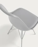 Обеденный стул La Forma (ex Julia Grup) Ralf (Серый/ Сталь,Полипропилен,Пена,Пластик)