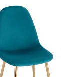 Стул Stool Group Валенсия SN велюр аквамарин золотые ножки УТ000036465