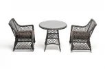 Обеденная группа плетеная, цвет графит 4SIS Эспрессо-80 L ECL2T1-3-SET graphite