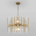 Умная подвесная люстра Wi-Fi Bogate's Allure 356/6 латунь (220V, управление смартфоном, голосовое управление, умный дом - Minimir Home, Алиса, Маруся, Салют, на цепи, круглые)
