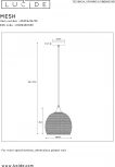 Подвесной светильник Lucide Mesh 43404/22/30 (220V, на проводе, бокалы)