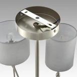 Потолочная люстра на штанге Lumion Latti 8262/8C металл/текстиль, никель/серый E14 8*40W 220V