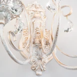 Бра Eurosvet 3305 3305/3 белый с золотом / прозрачный хрусталь (220V, хрусталь Strotskis, подвески, подсвечник, свеча)