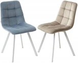 Стул CHILLI SQUARE G108-56 пудровый синий, велюр/ белый каркас M-City 629M04904