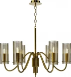 Подвесная люстра ST Luce SL2005 SL2005.303.06 латунь/коньячный E14 6*40W (220V, на цепи)