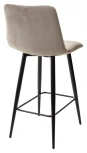 Полубарный стул CHILLI-QB латте #25, велюр / черный каркас (H=66cm)