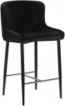 Стул полубарный CHRISTIAN'65 (черные ножки, черный велюр (V108-77))