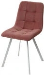 Обеденный стул M-City CHILLI-Q SQUARE розовый #15, велюр / белый каркас