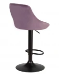 Стул барный LOGAN BLACK (пудрово-сиреневый велюр (MJ9-52))