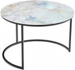 Набор кофейных столиков Tango бежевый мрамор с чёрными ножками, 2шт Bradex Home RF 0354