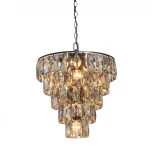 Подвесная люстра Vitaluce V5278-1/20+1 (220V, хрусталь, на цепи, круглые)