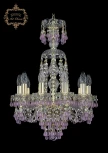 Подвесная люстра Art Classic 11.24 11.24.10.141.XL-62.Gd.V7010 (220V, хрусталь, на цепи, подсвечник, свеча)