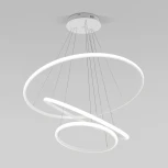 Подвесной светодиодный светильник ярусный Collars 90264/3 белый Eurosvet (регулировка яркости, 220V, пульт управления, на тросе)