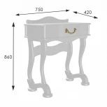 Стол туалетный Джульетта молочный дуб Л от фабрики Mebelik