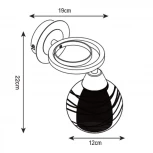 Бра Arte Lamp Ginevra A1604AP-1BK