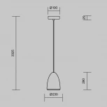 Подвесной светильник Maytoni Pilastro MOD430PL-01CM (220V, на проводе)